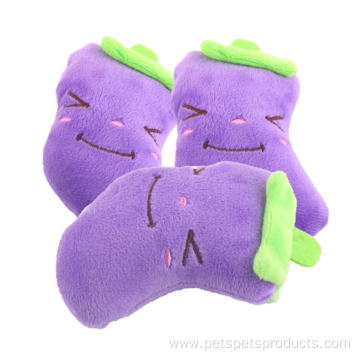 New-design plush purple eggplant durable dog toys